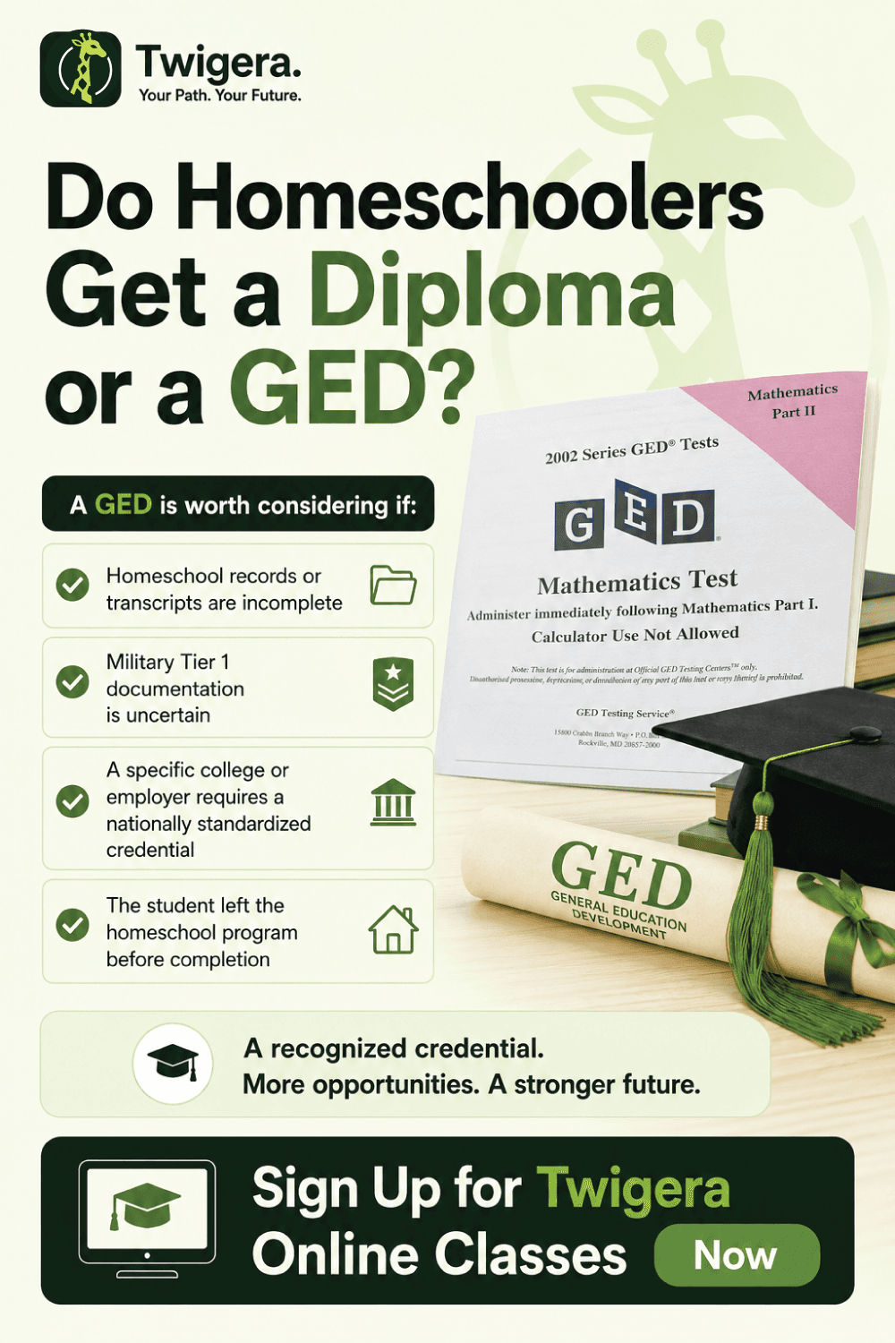 Pin: Do Homeschoolers Get a Diploma or a GED? Honest Guide